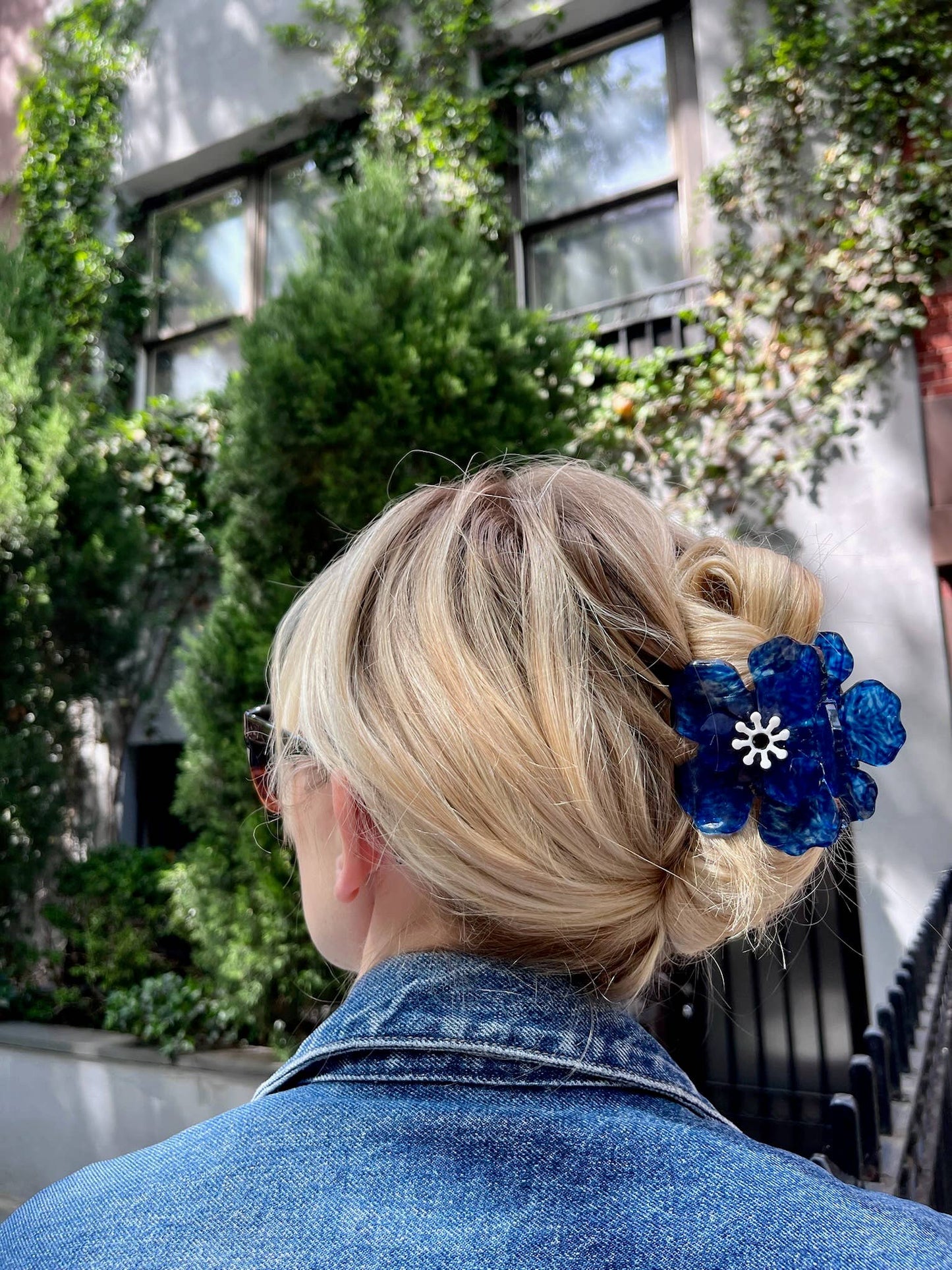 Handmade Origami Anemone Flower Claw Hair Clip
