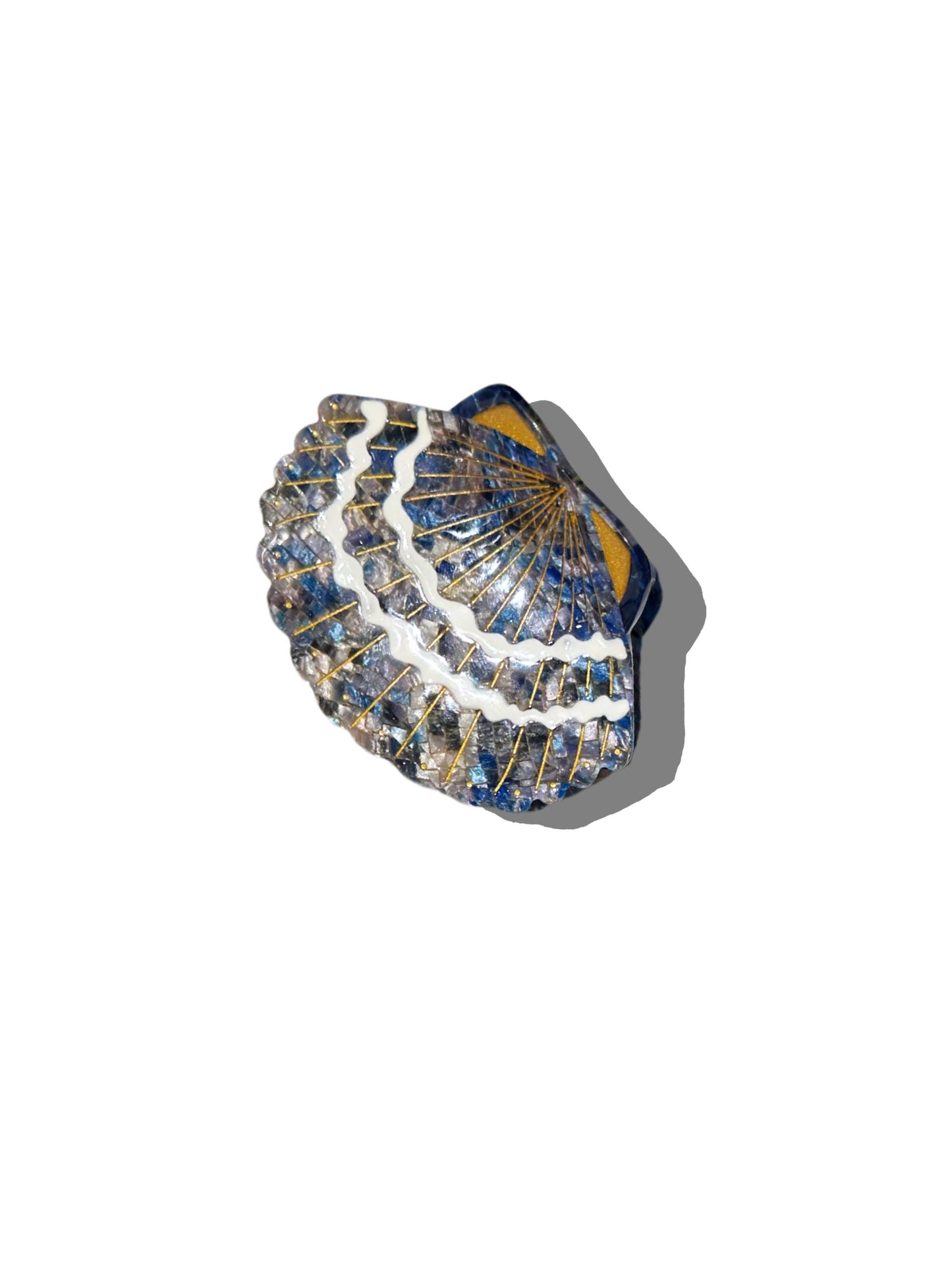 Hand-painted Seashell Claw Hair Clip | Eco-Friendly - choice of colours
