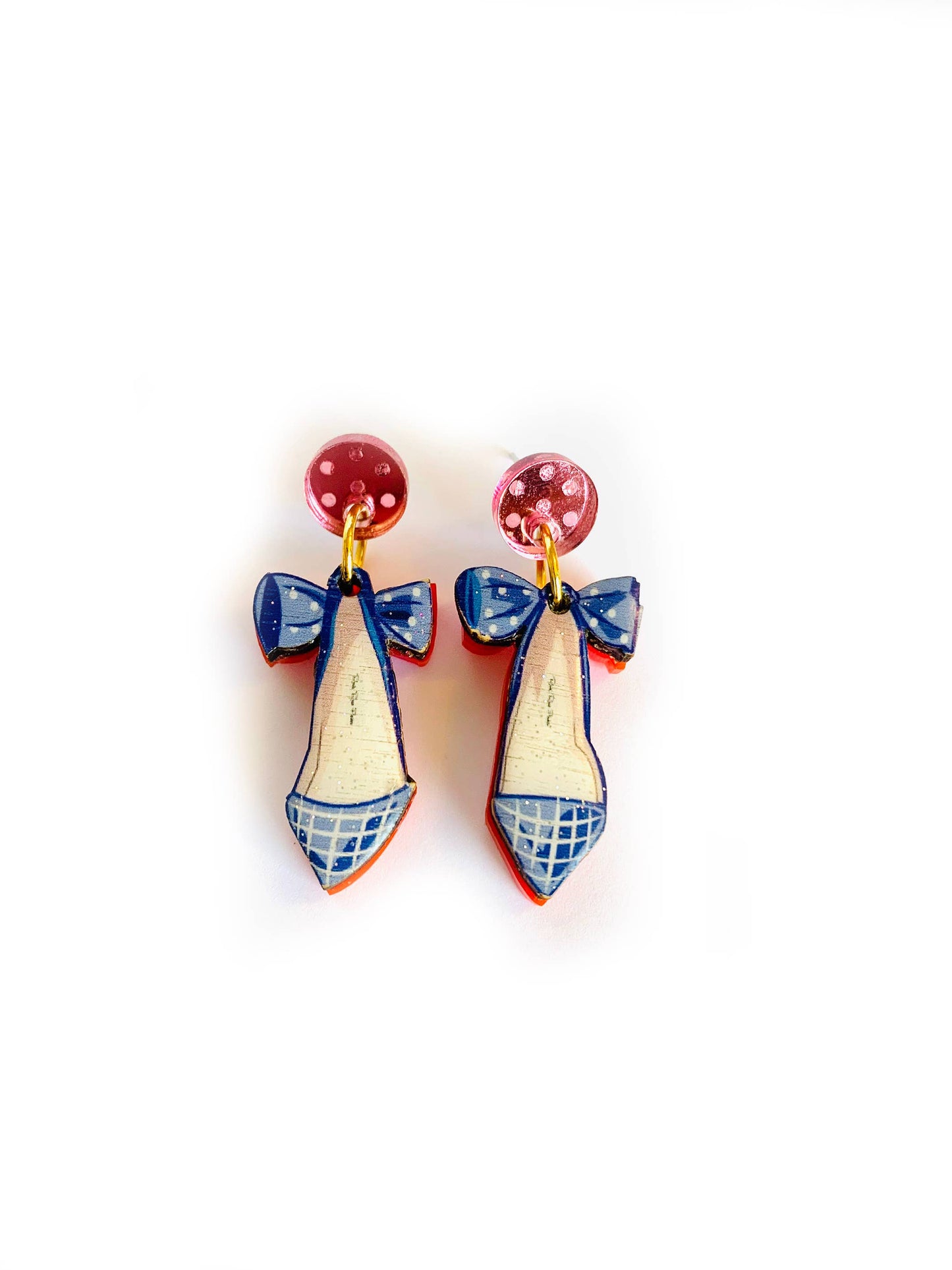 Oh la la french shoe earrings