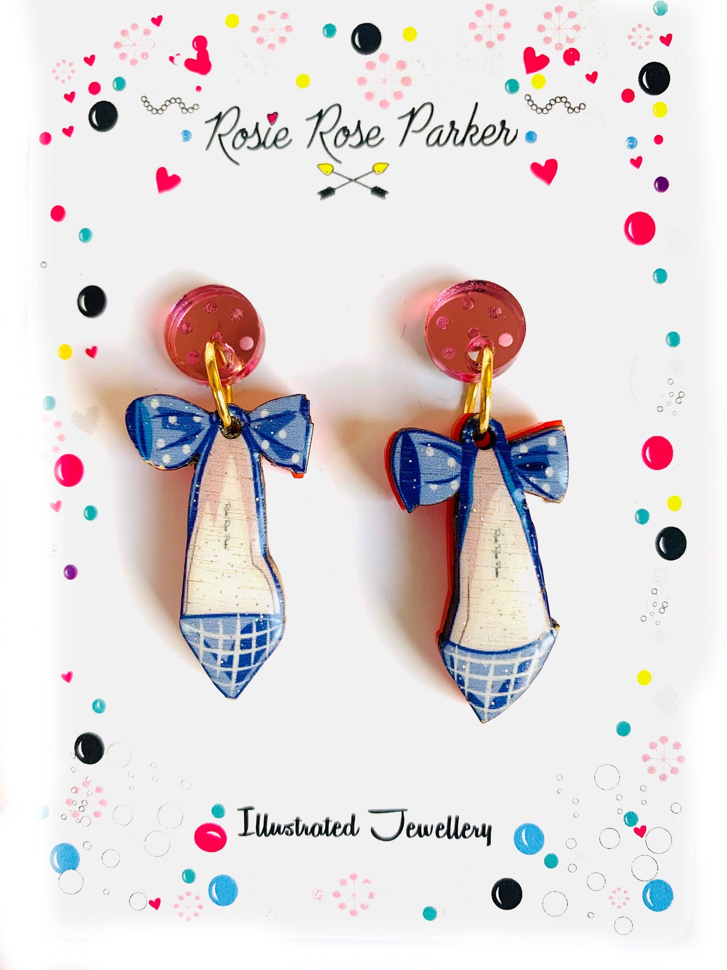 Oh la la french shoe earrings