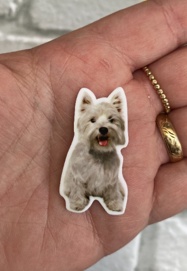 Dog resin brooch - Westie Yorkie Daschund Retriever Spaniel