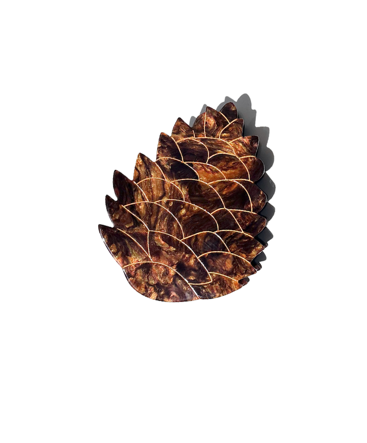 Hand-painted Pinecone Claw Hair Clip
