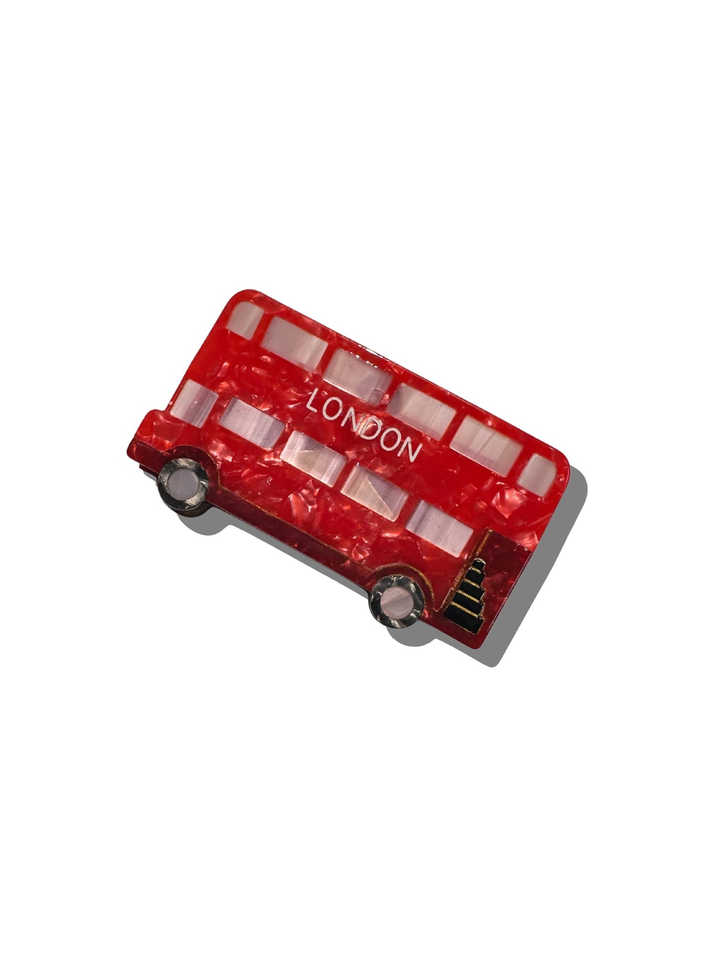 Hand-painted London Bus Claw Hair Clip | Eco-Friendly