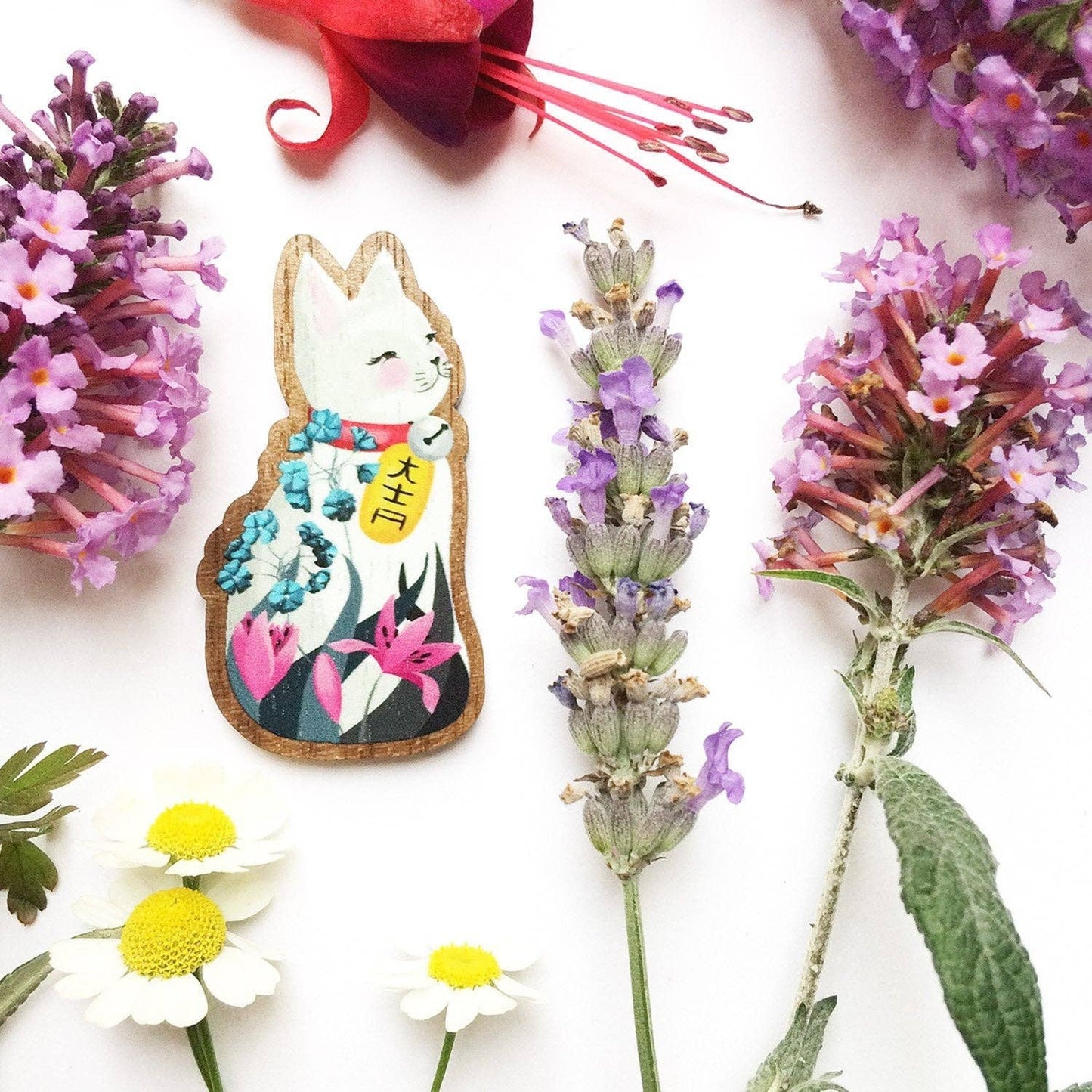 Lucky Cat Brooch