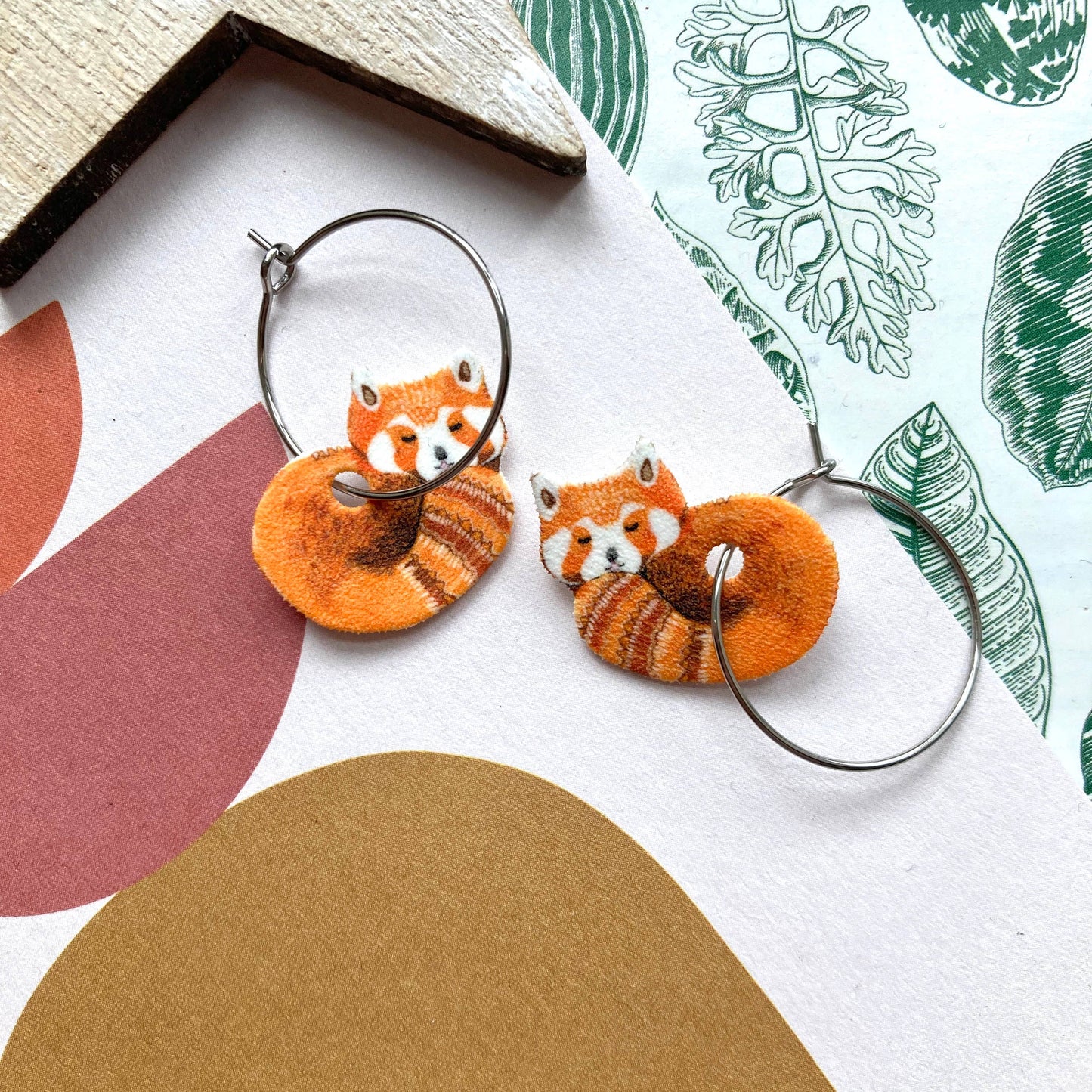 Red Panda Hoop Earrings REDUCED TO CLEAR WERE £12