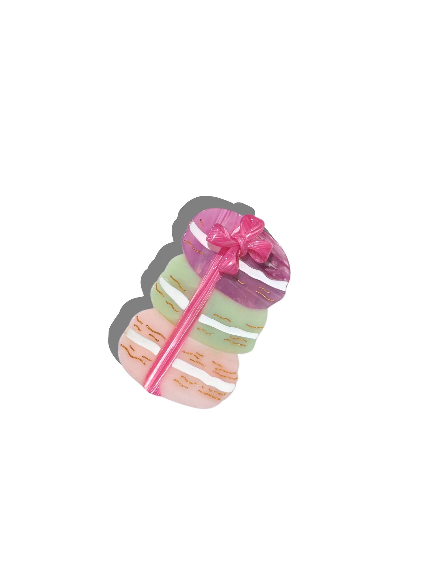 Hand-painted Macaron Dessert Claw Hair Clip | Eco-Friendly
