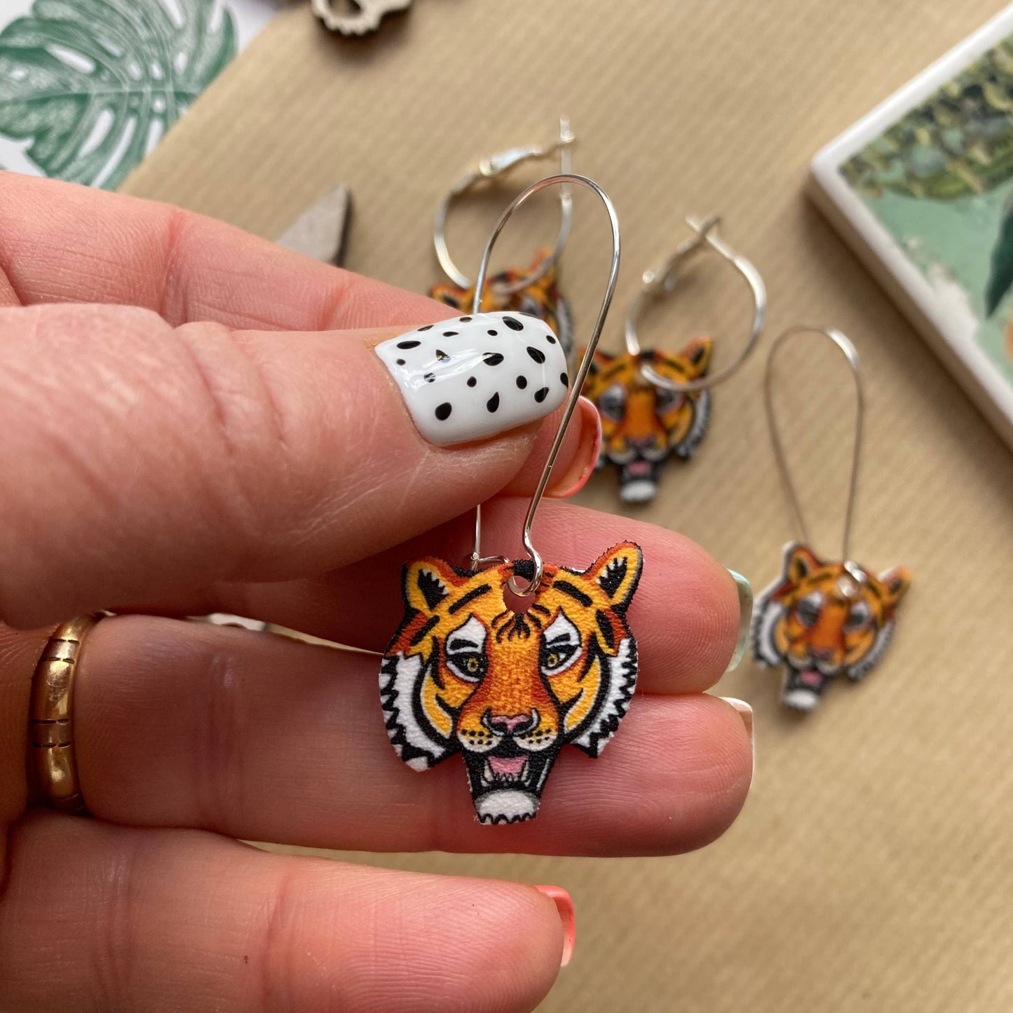 Tiger Drop Earrings. REDUCED TO CLEAR WERE £12