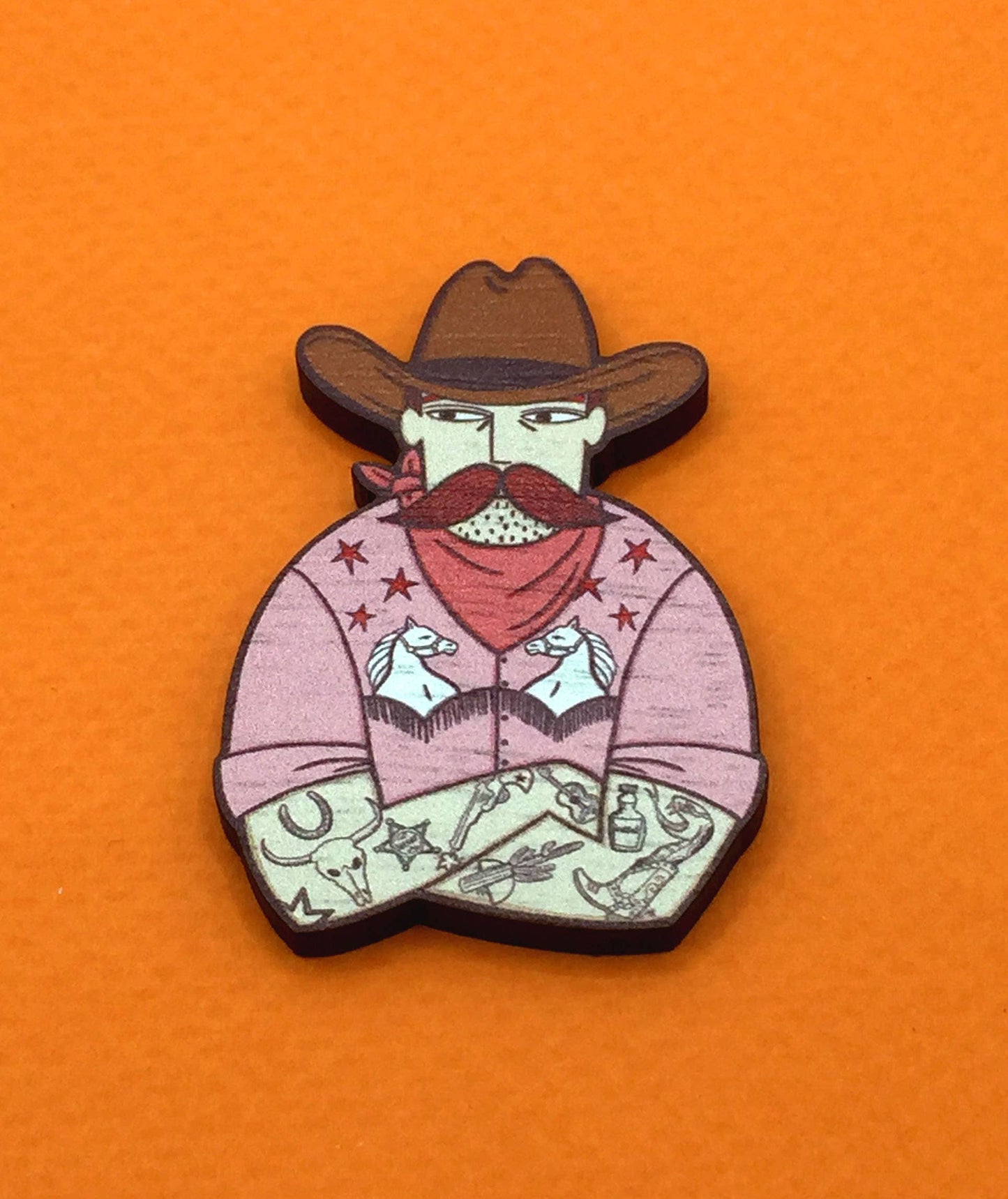 Cowboy Pin Brooch/Cowboy Pin Badge
