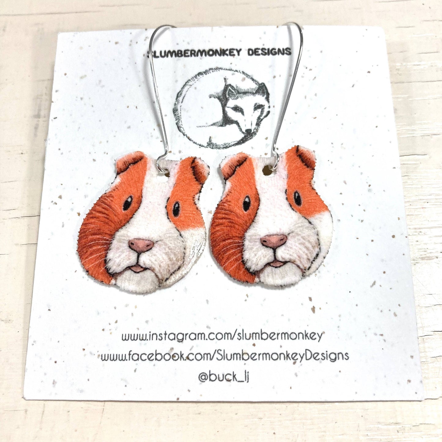 Guinea Pig Drop Earrings. REDUCED TO CLEAR WERE £12
