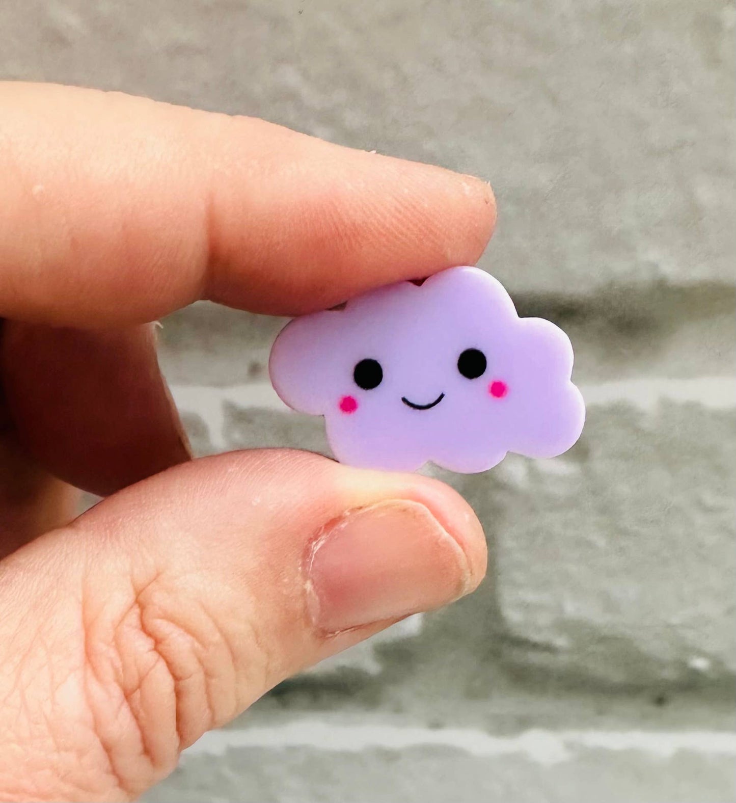 Mini Cloud resin brooch 5 colours