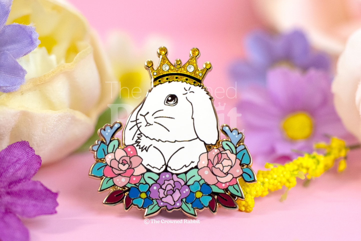Crowned Rabbit Enamel Pin