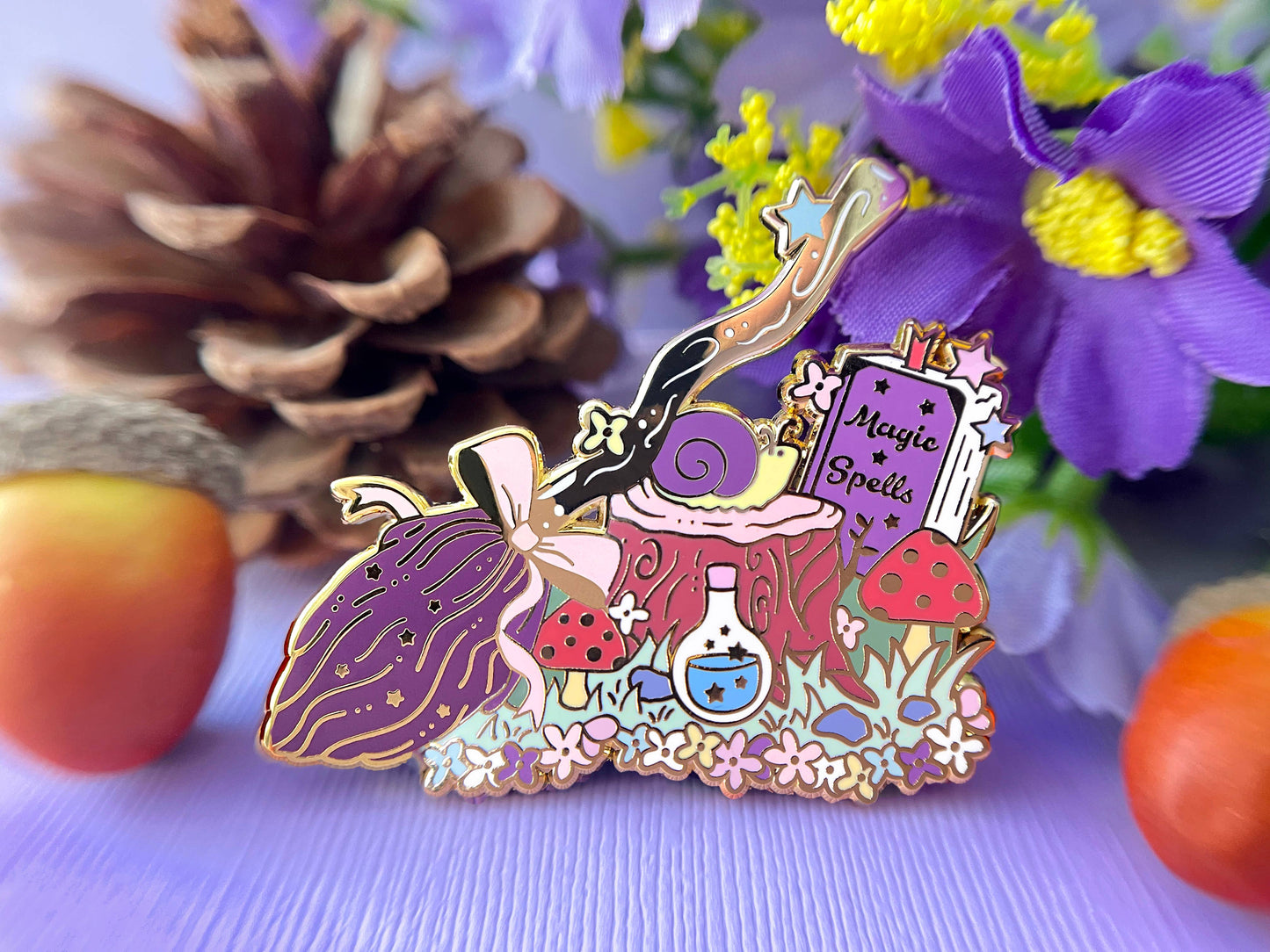 Halloween Witch Forest Enamel Pin
