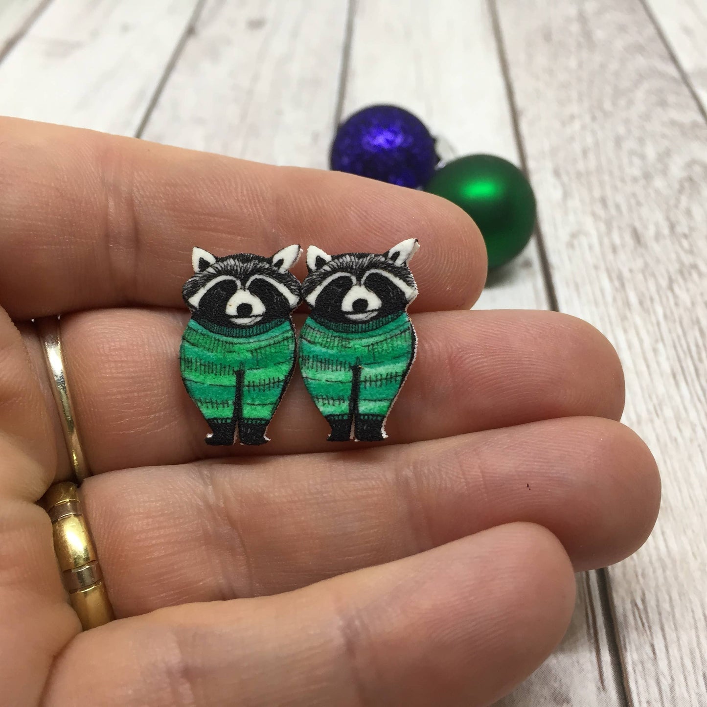 Raccoon Stud Earrings REDUCED TO CLEAR WERE £12