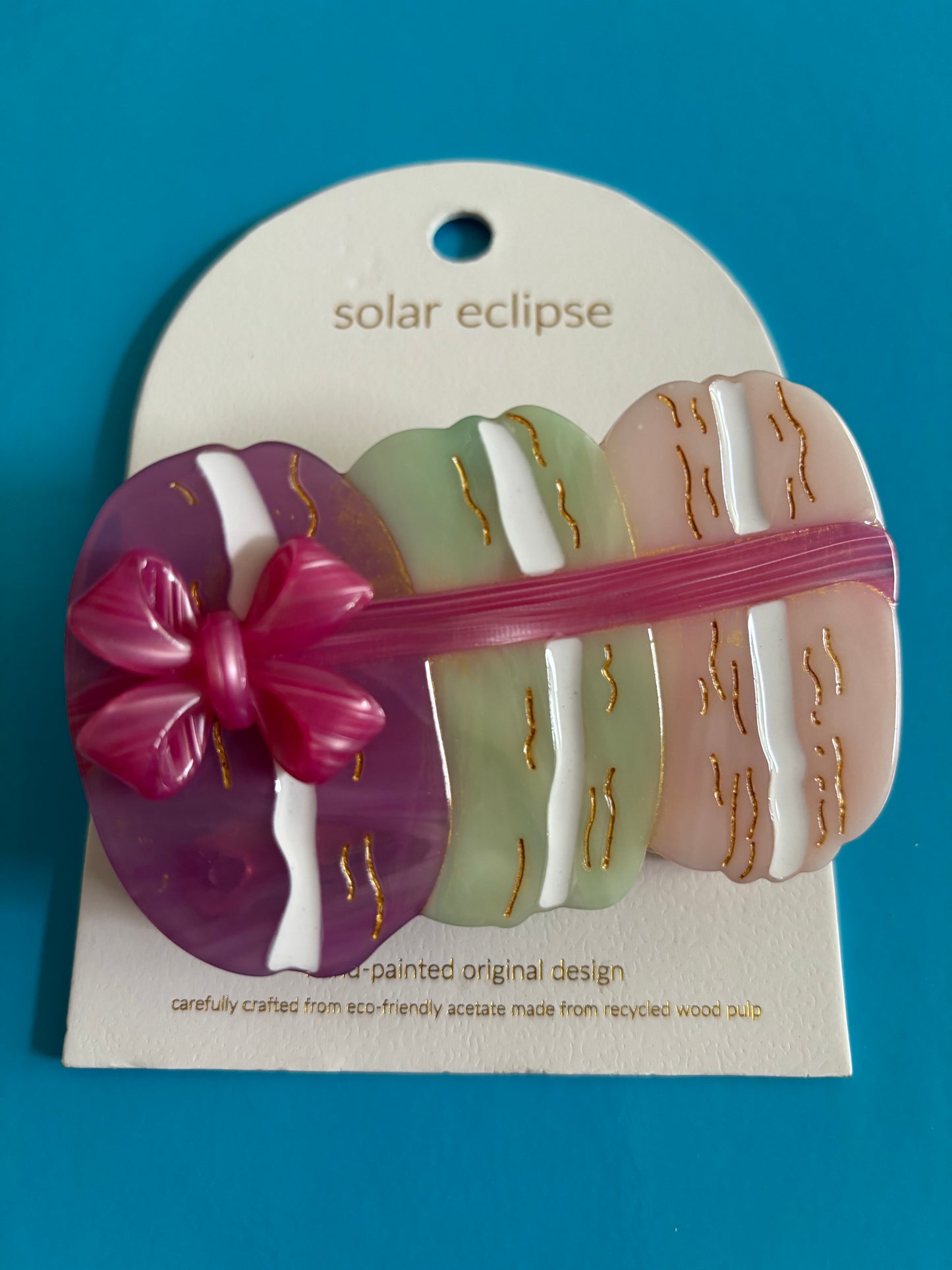 Hand-painted Macaron Dessert Claw Hair Clip | Eco-Friendly