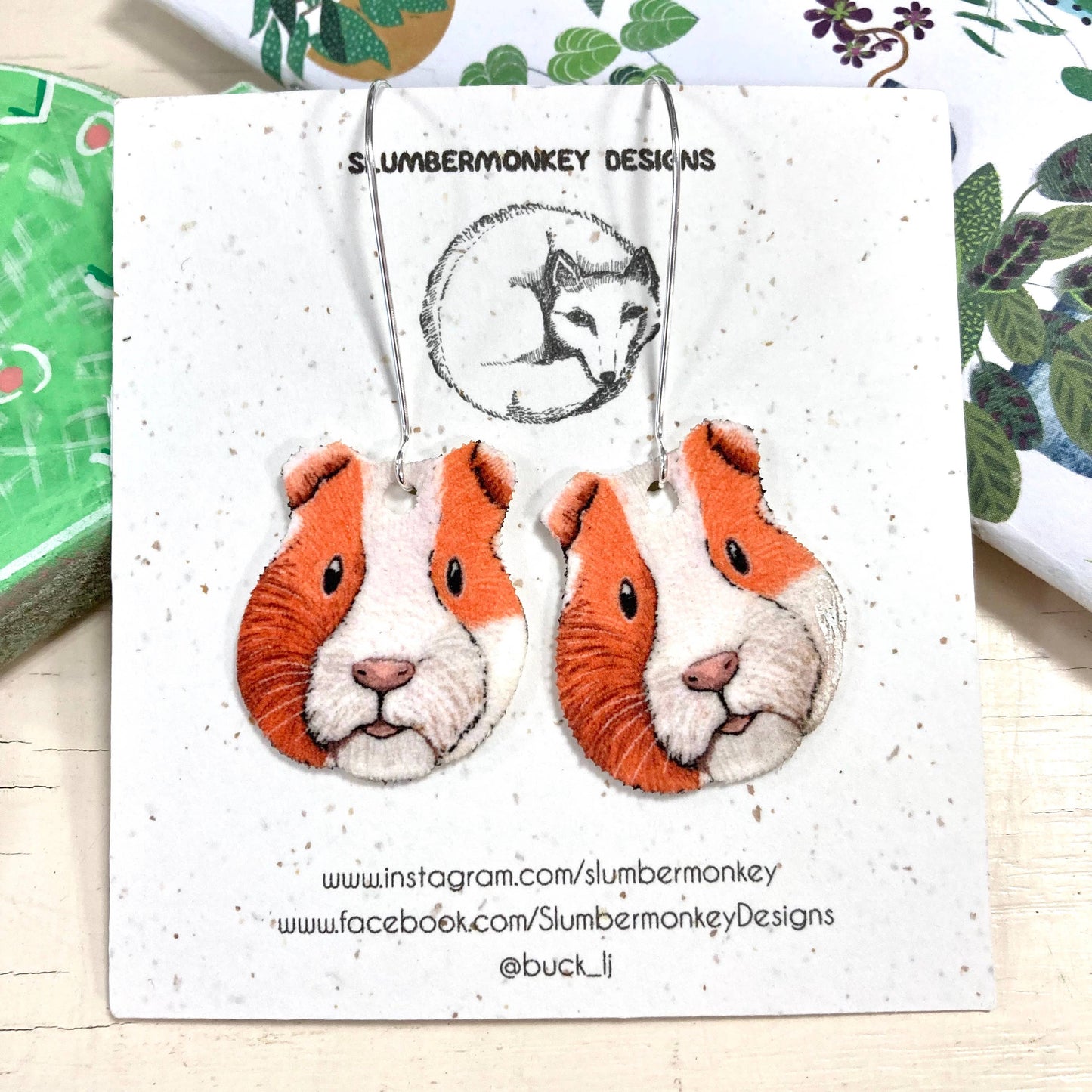 Guinea Pig Drop Earrings. REDUCED TO CLEAR WERE £12