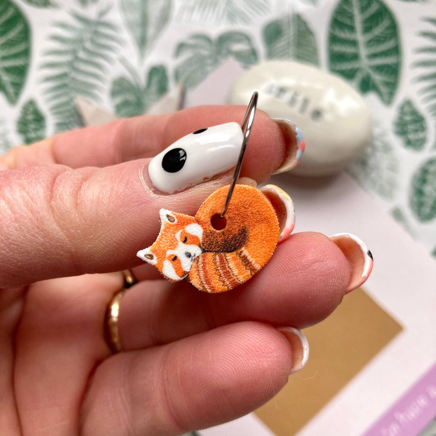 Red Panda Hoop Earrings REDUCED TO CLEAR WERE £12