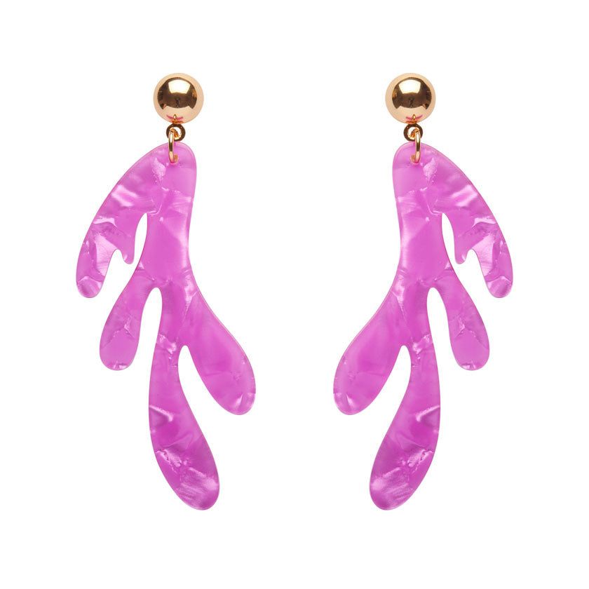 Reef Coral Drop Earrings - Pink