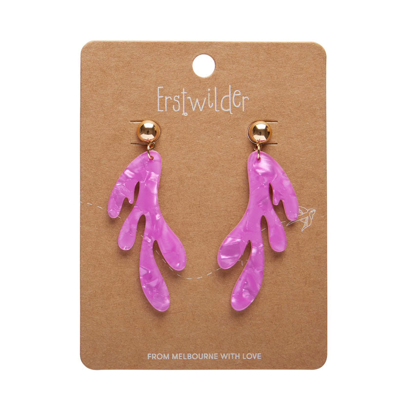 Reef Coral Drop Earrings - Pink
