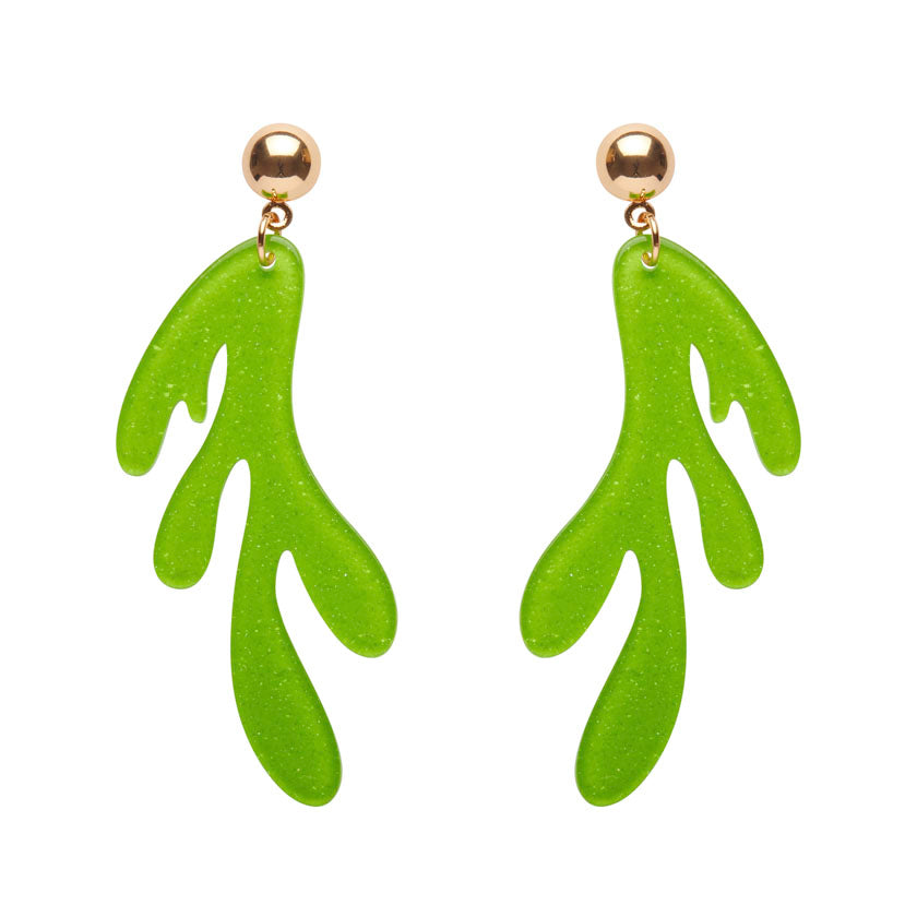 Reef Coral Drop Earrings - Green