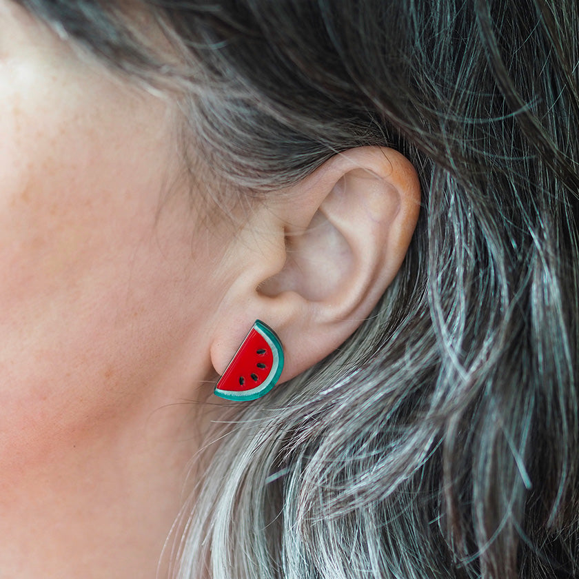 Viva La Viva Watermelon Stud Earrings