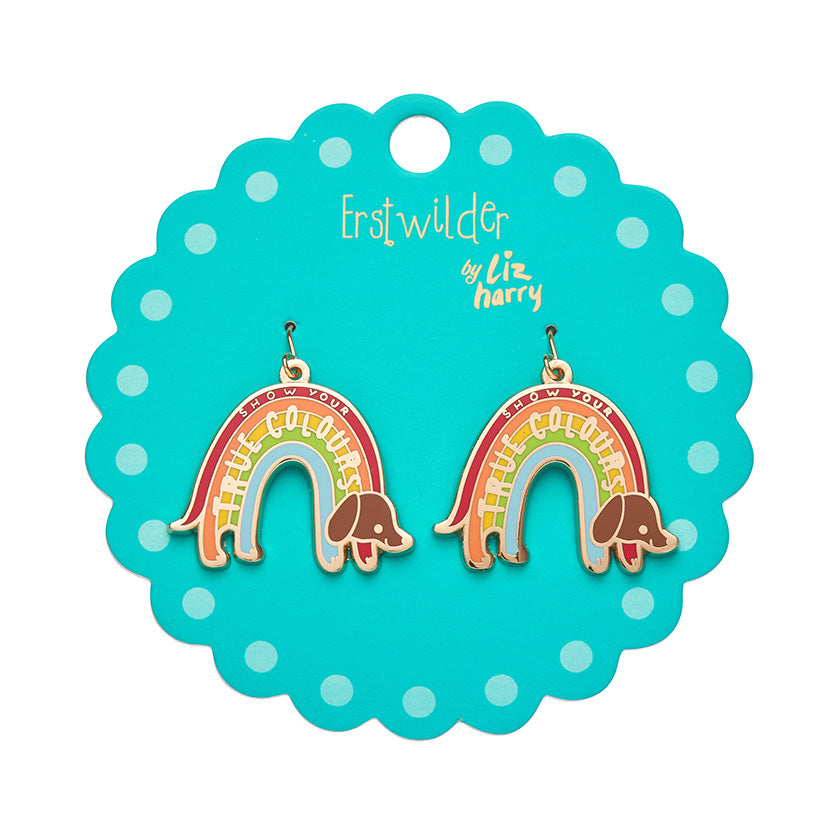 Rainbow Ruff True Colours Enamel Earrings SALE