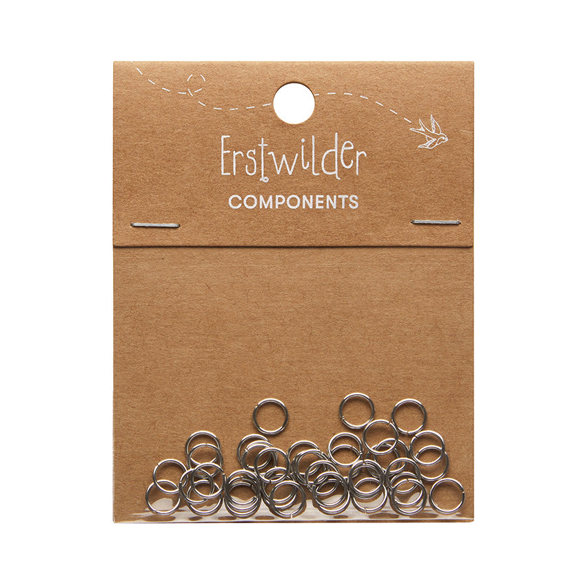 Erstwilder 7mm jump rings - pack of 40 - silver or gold