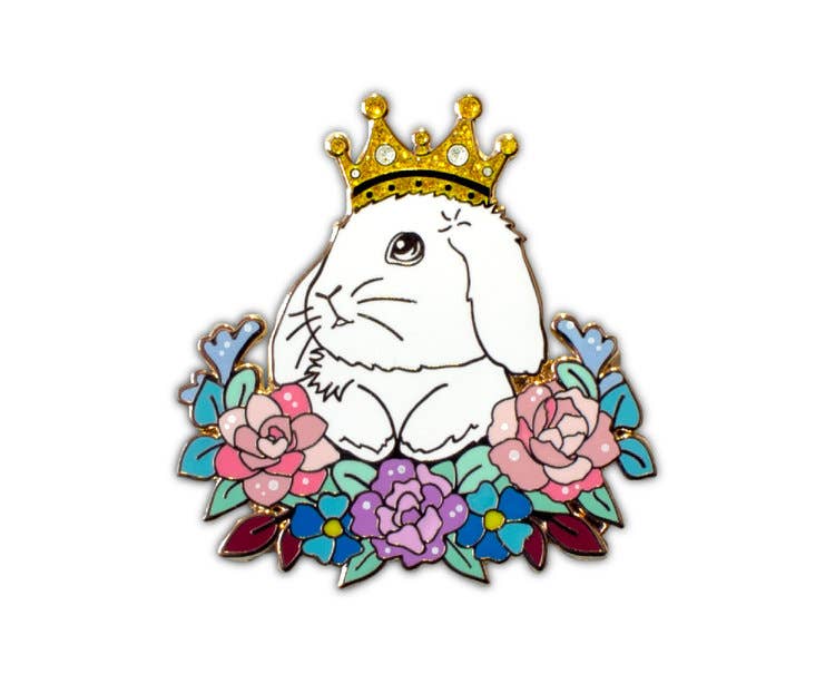Crowned Rabbit Enamel Pin