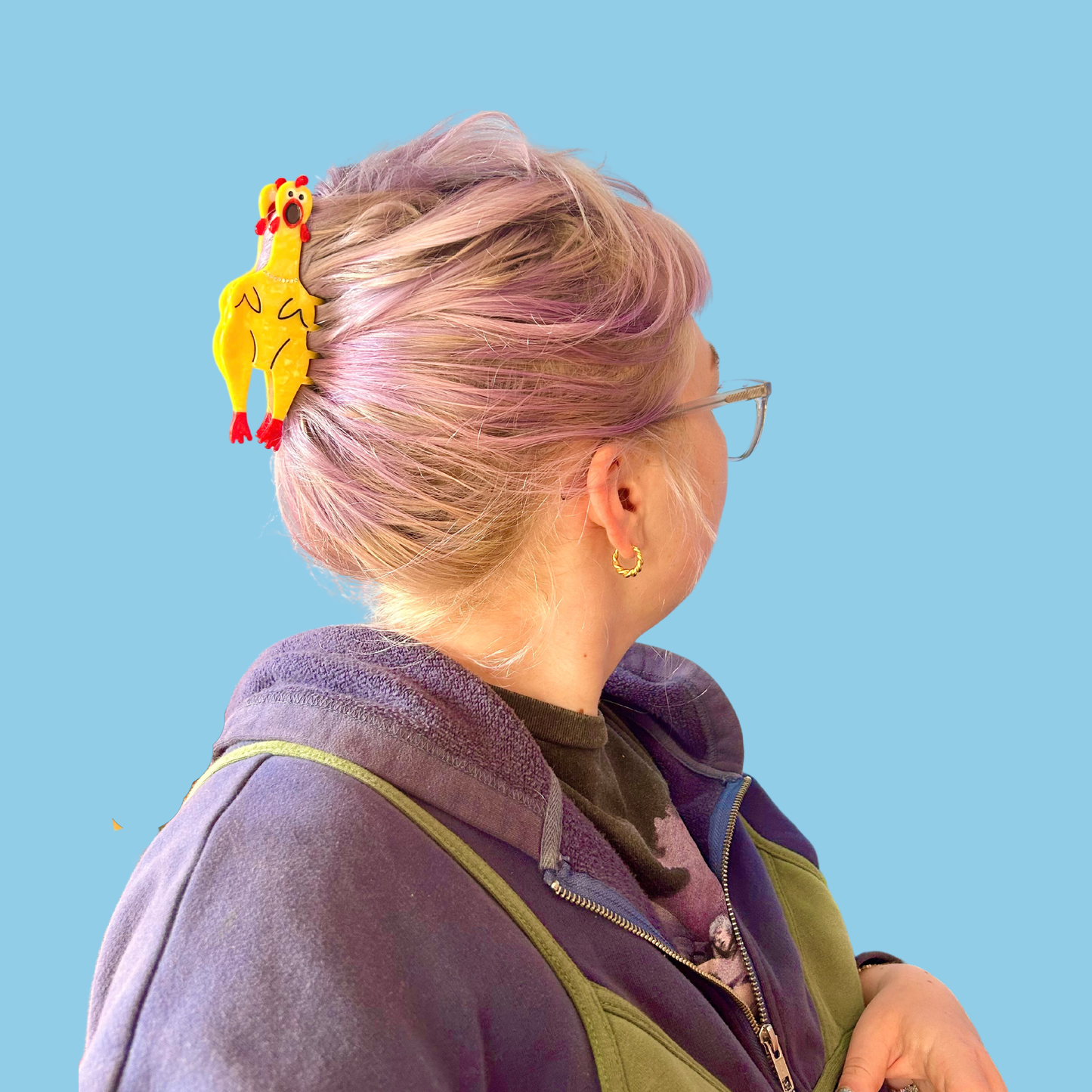 Rubber Chicken Hair Claw SALE WAS £16.50