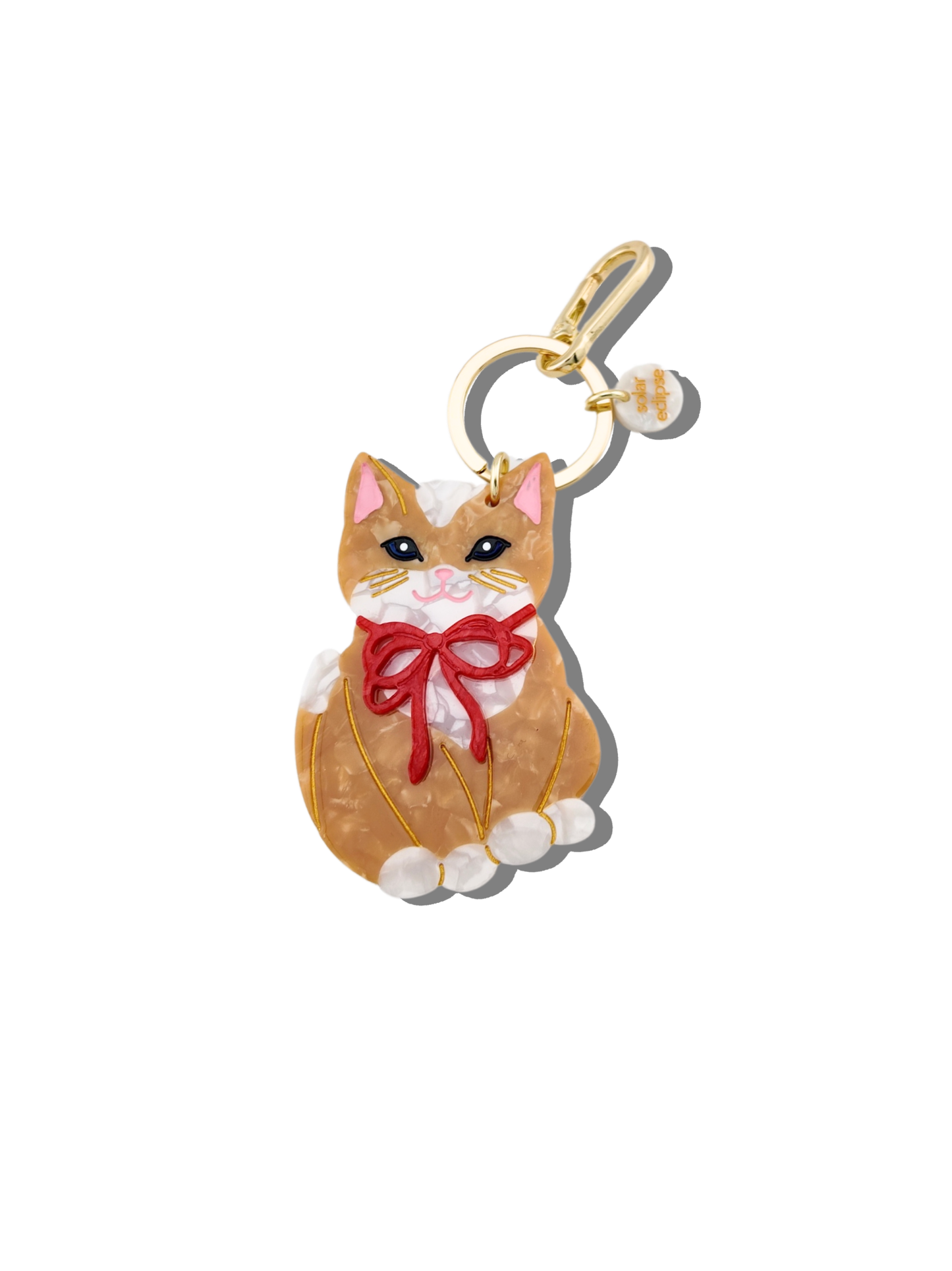 Hand-painted Kitten Bag Charm + Keychain | Eco-Friendly