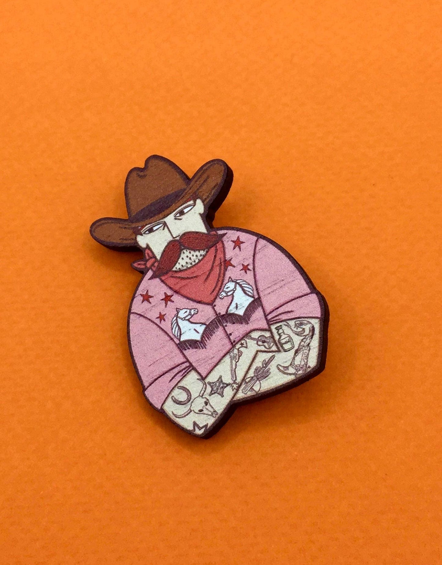 Cowboy Pin Brooch/Cowboy Pin Badge