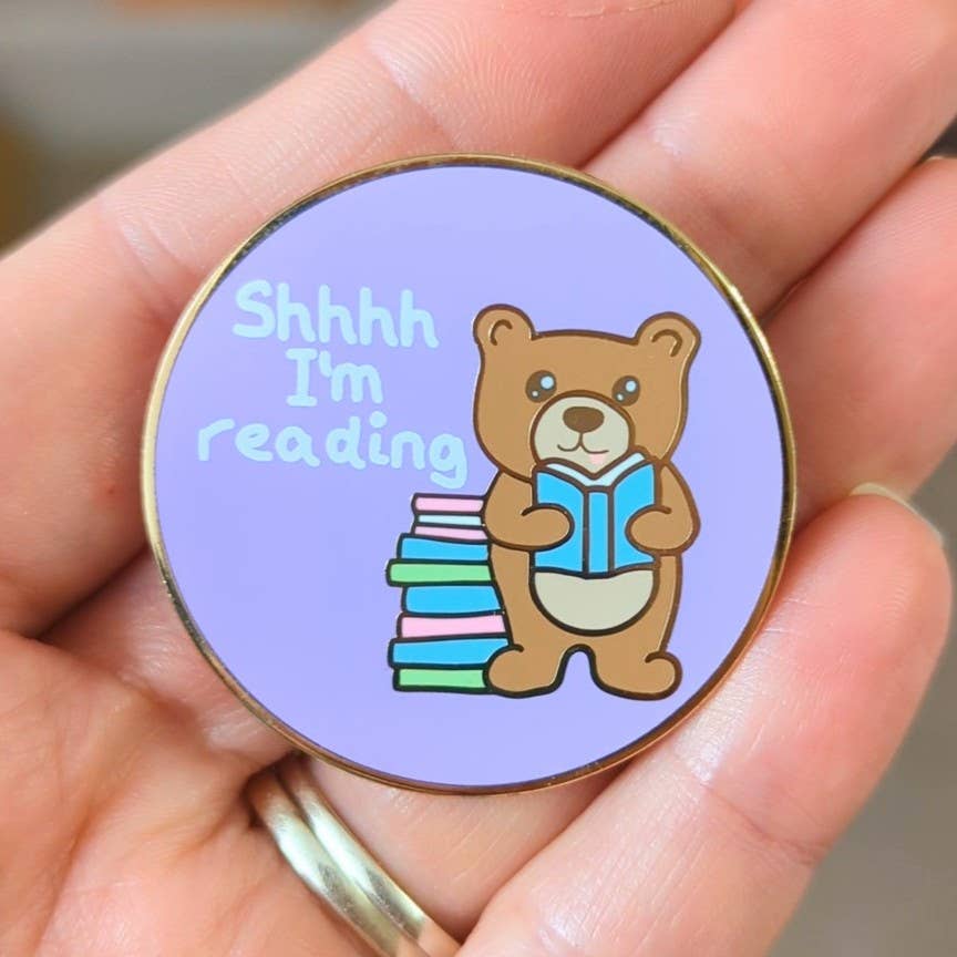 Shhhh I'm reading enamel pin (was £9 now £2)