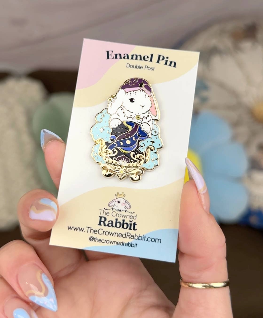 Fortune Teller Rabbit Enamel Pin