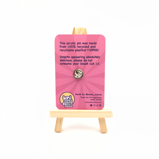 Cupcake Cat Pin | Snack Cats Collection | 40mm Acrylic Badge