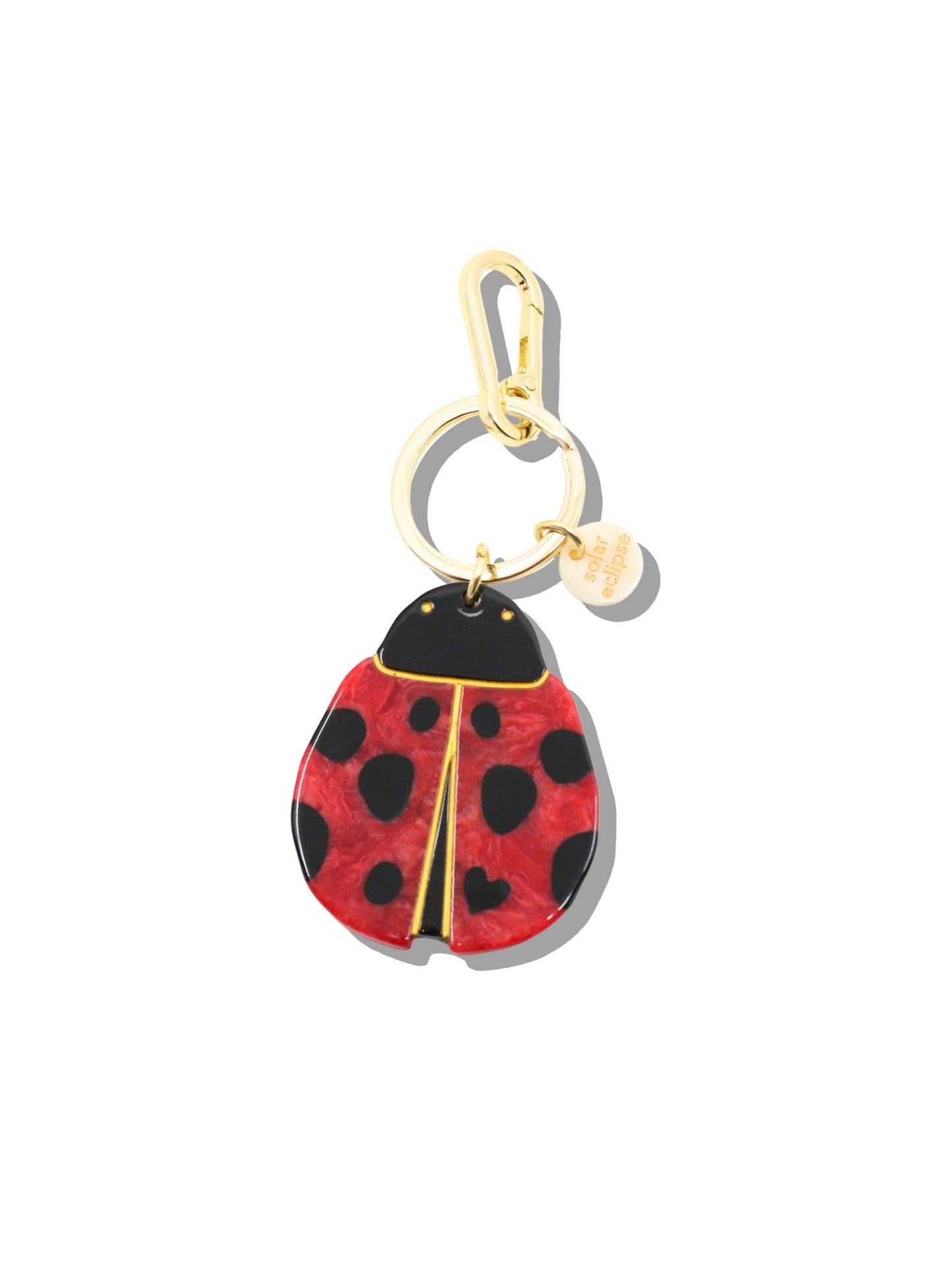 Hand-painted Lady Bug Bag Charm + Keychain | Eco-Friendly