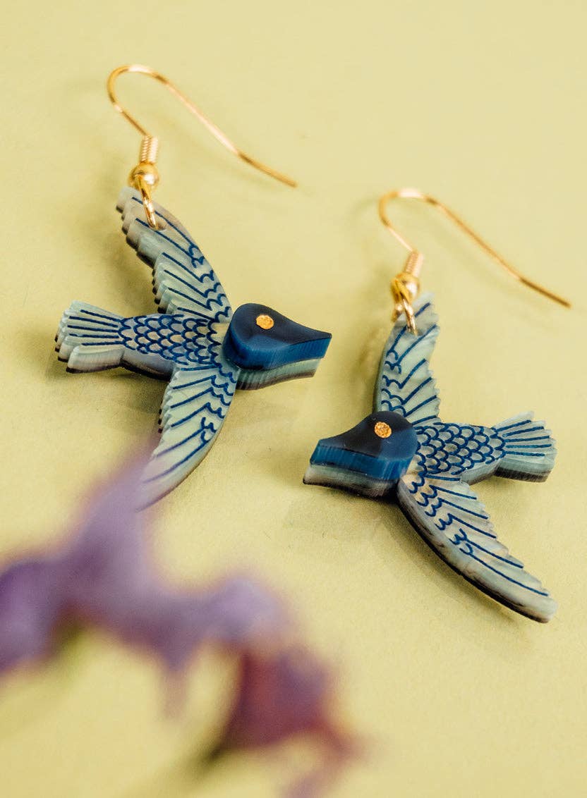 Frida Kahlo Hummingbird Earrings