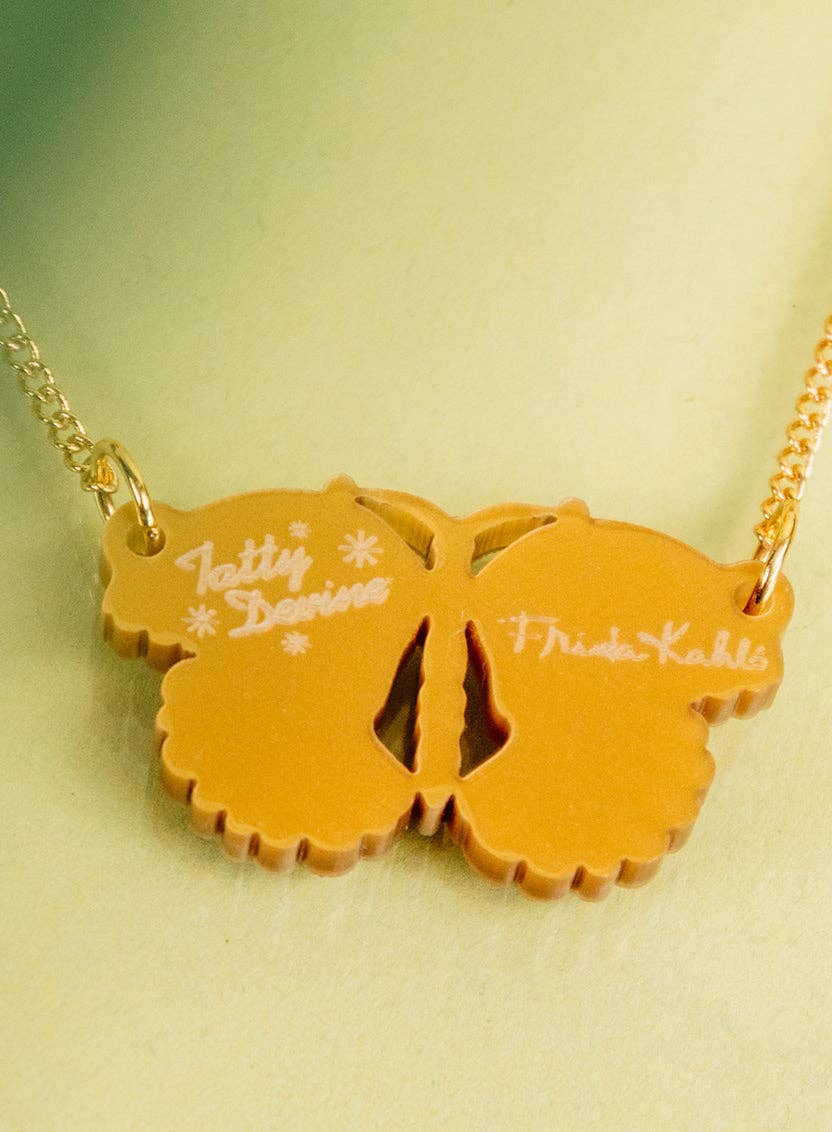 Frida Kahlo Butterfly Necklace - pre order expected before end of July