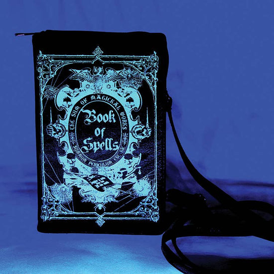 Glow in the Dark Book of Spells Clutch Bag