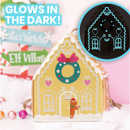 GLOW-IN-THE-DARK Gingerbread House Backpack 🏠