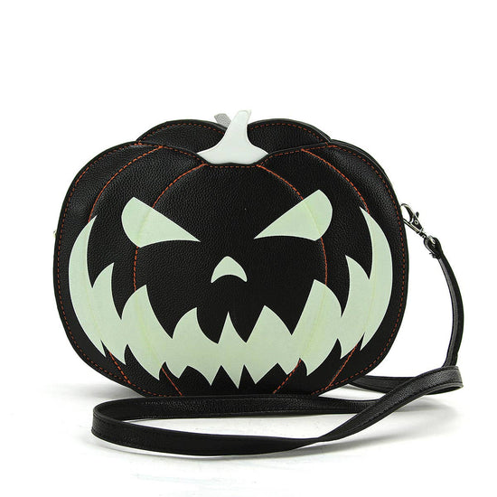 Glow in the Dark Jack-O-Lantern Crossbody Bag