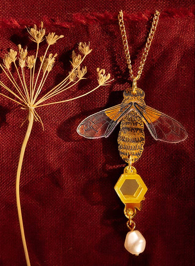 Glistening Bee Pendant - stock expected by mid September - reserve now