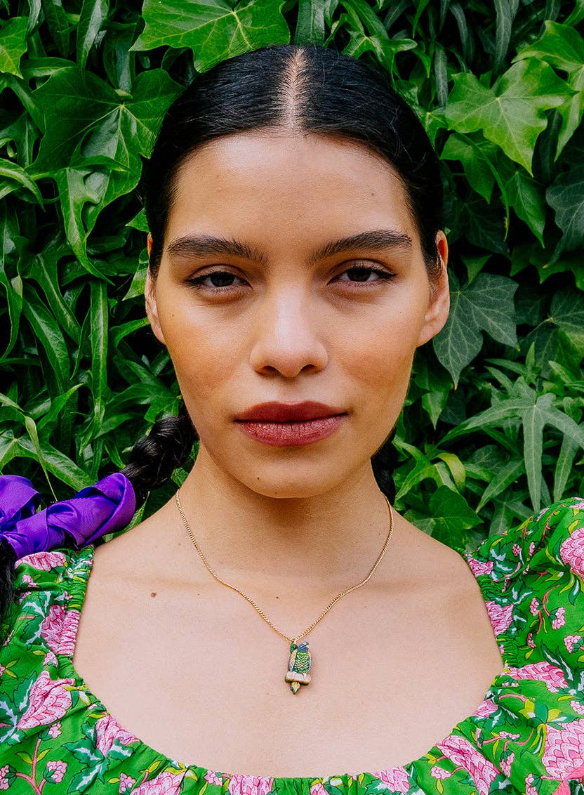 Frida Kahlo Parrot Pendant