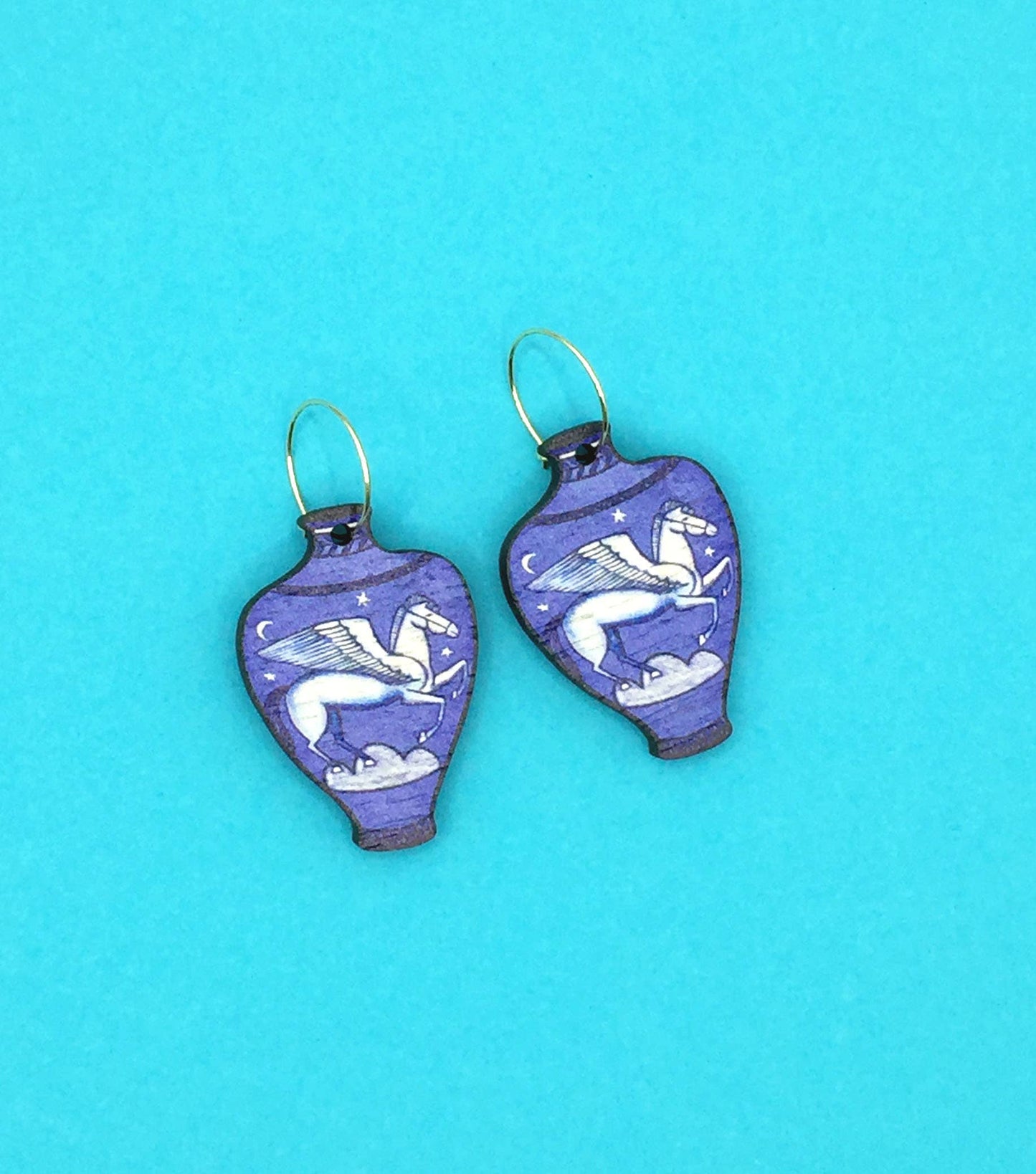 Pegasus Greek Vase Earrings