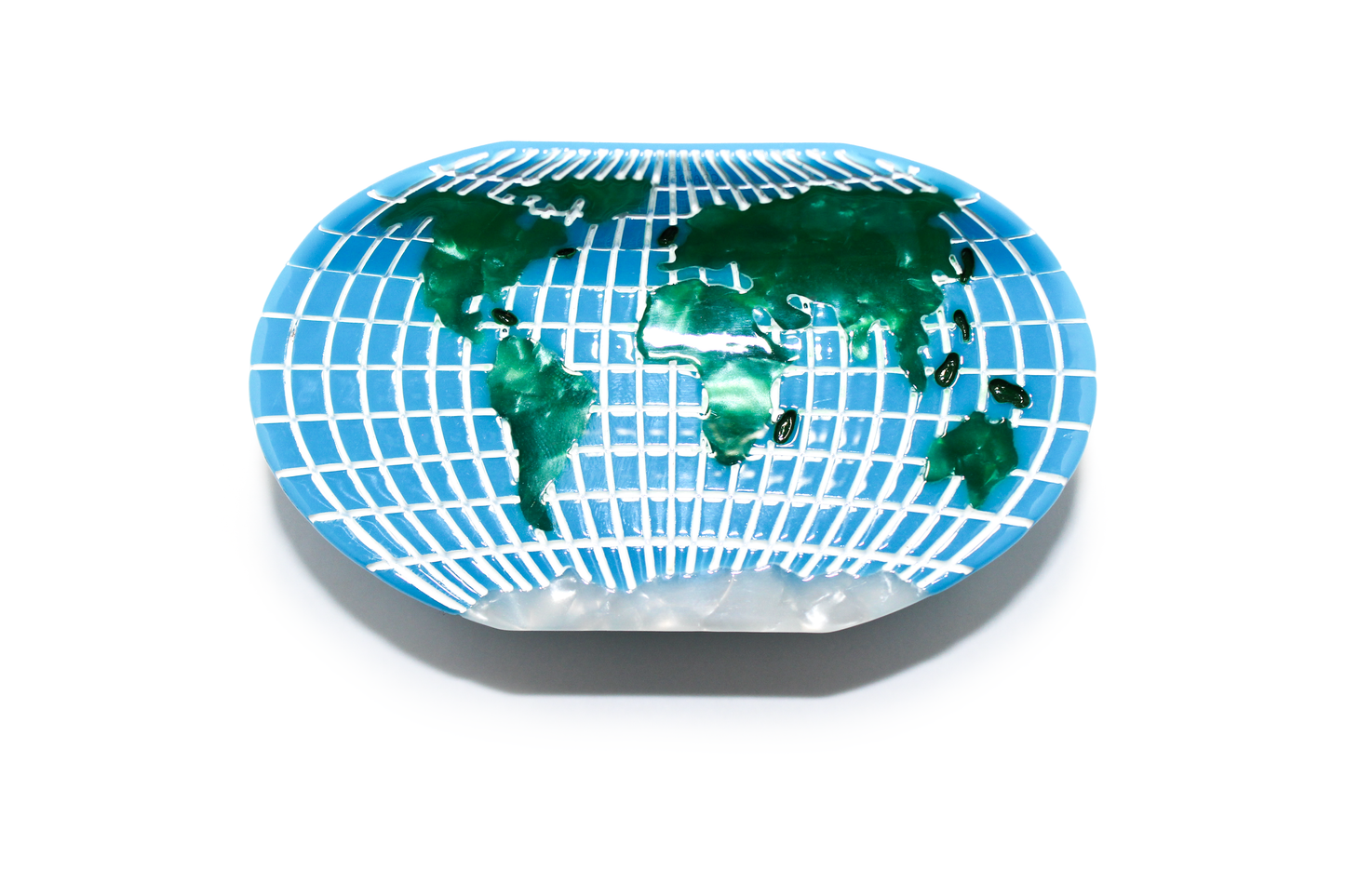 World Map Hair Claw