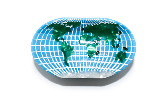 World Map Hair Claw