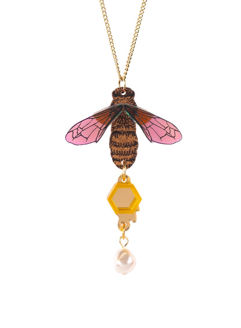 Glistening Bee Pendant - stock expected by mid September - reserve now
