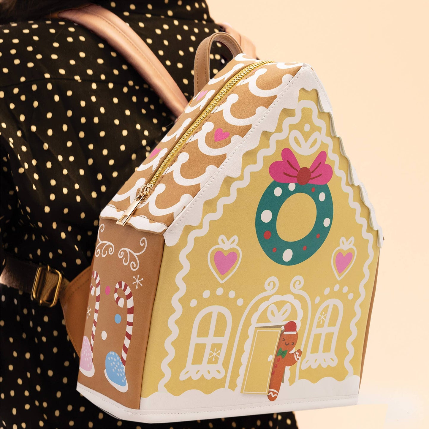 GLOW-IN-THE-DARK Gingerbread House Backpack 🏠