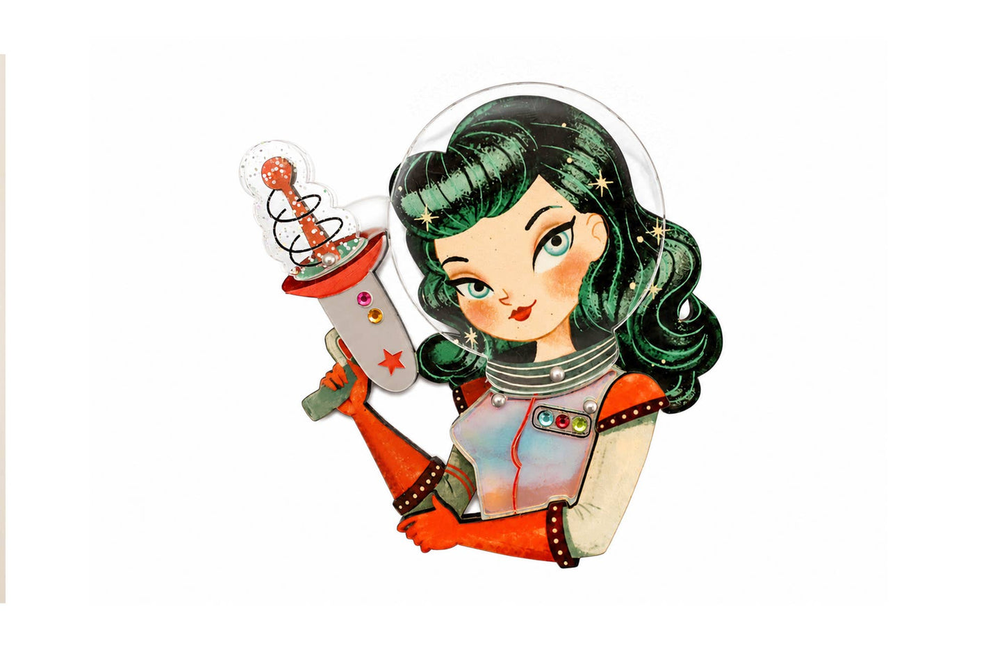Atomic Astronaut Brooch