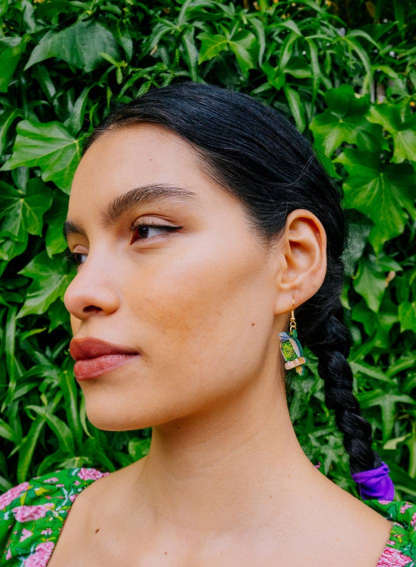 Frida Kahlo Parrot Earrings