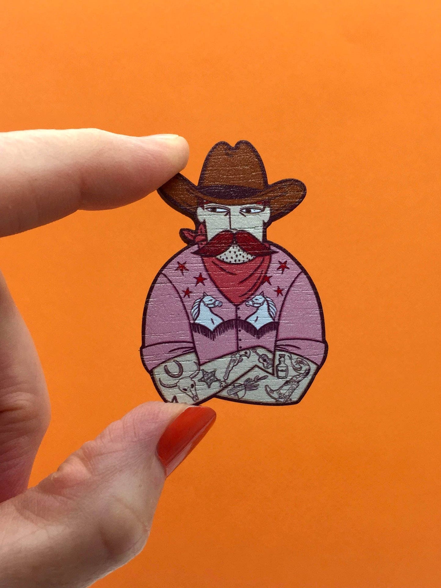 Cowboy Pin Brooch/Cowboy Pin Badge