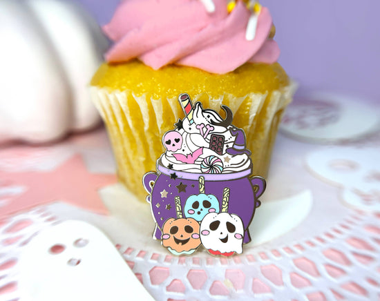 Whipped Cream Witch Cauldron Enamel Pin - expected mid August - reserve now!
